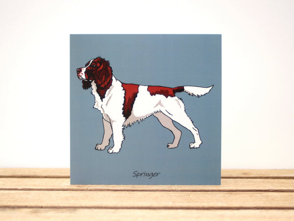 Springer Spaniel Dog Standing Card
