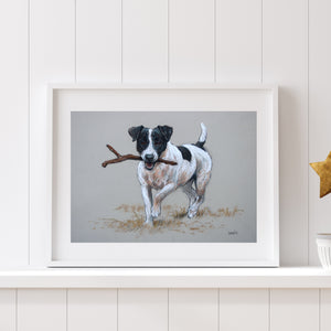 'Sticks' Jack Russell Terrier Dog Print