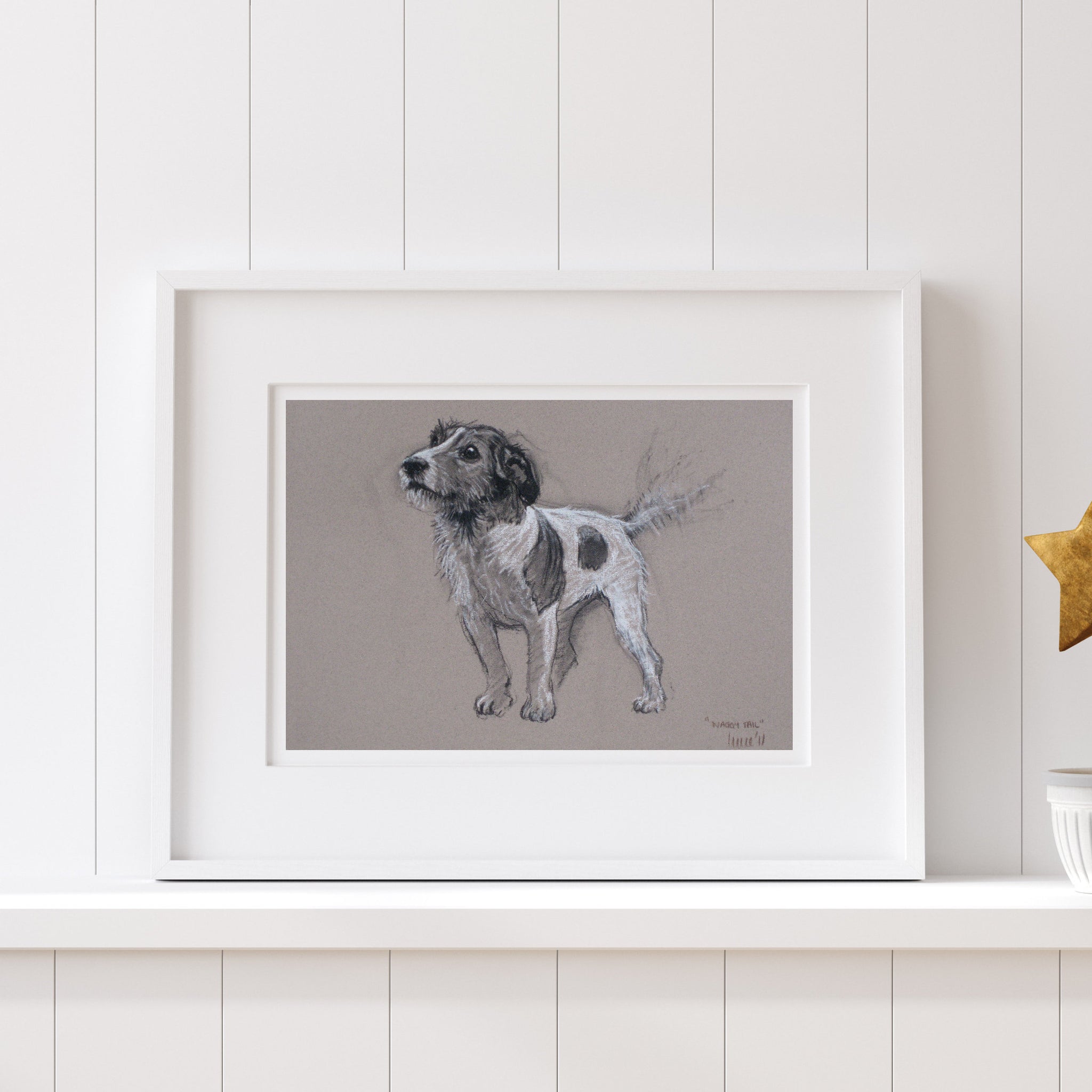 'Waggy Tail' Jack Russell Terrier Dog Print