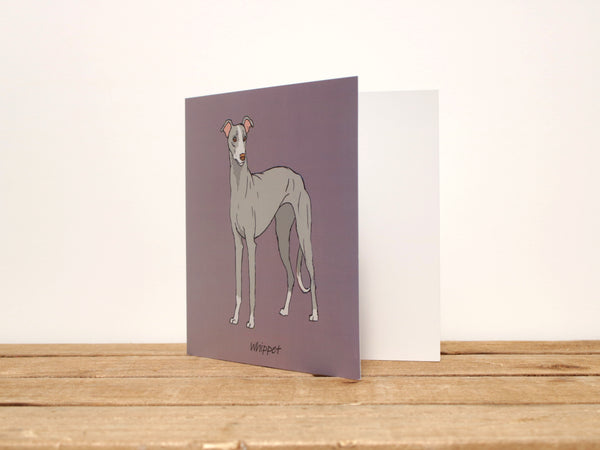 Whippet Dog Standing Card