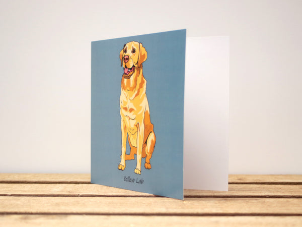 Yellow Labrador Dog Card