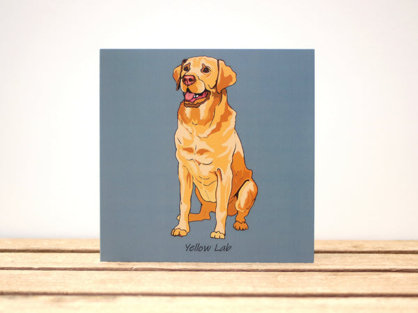 Yellow Labrador Dog Card