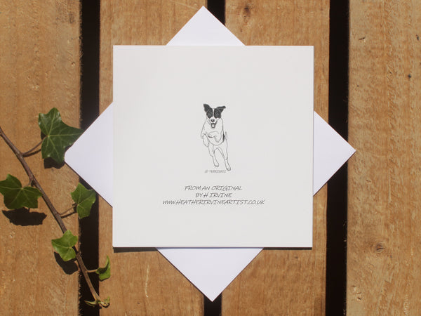 Liver and White Springer Spaniel Dog Birthday card