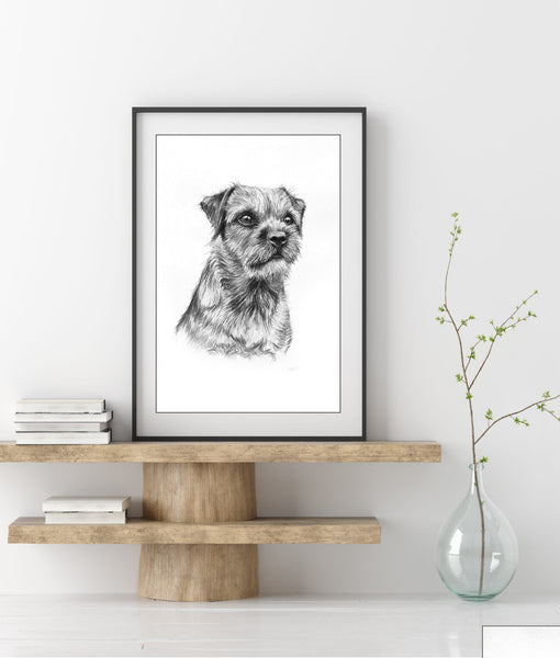Border Terrier dog print