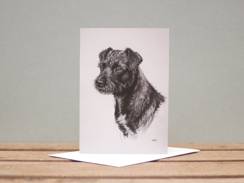 A6 Dog card - Patterdale Terrier