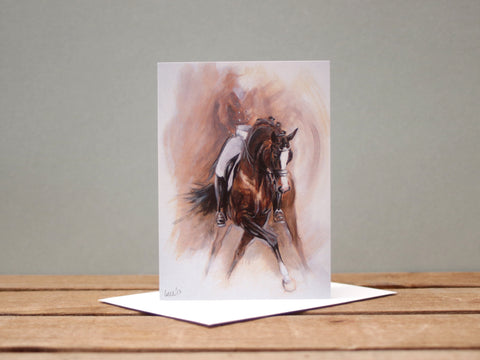 A6 Horse card - Dance II
