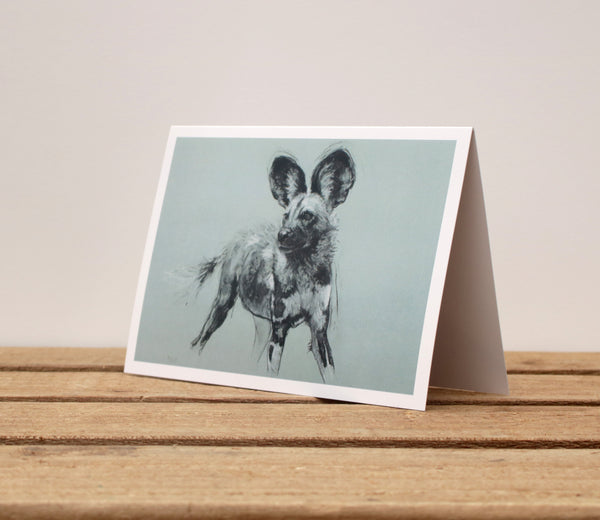 A6 Wildlife card - Painted Dog IV