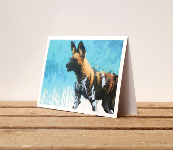 A6 Wildlife card - Painted Dog I