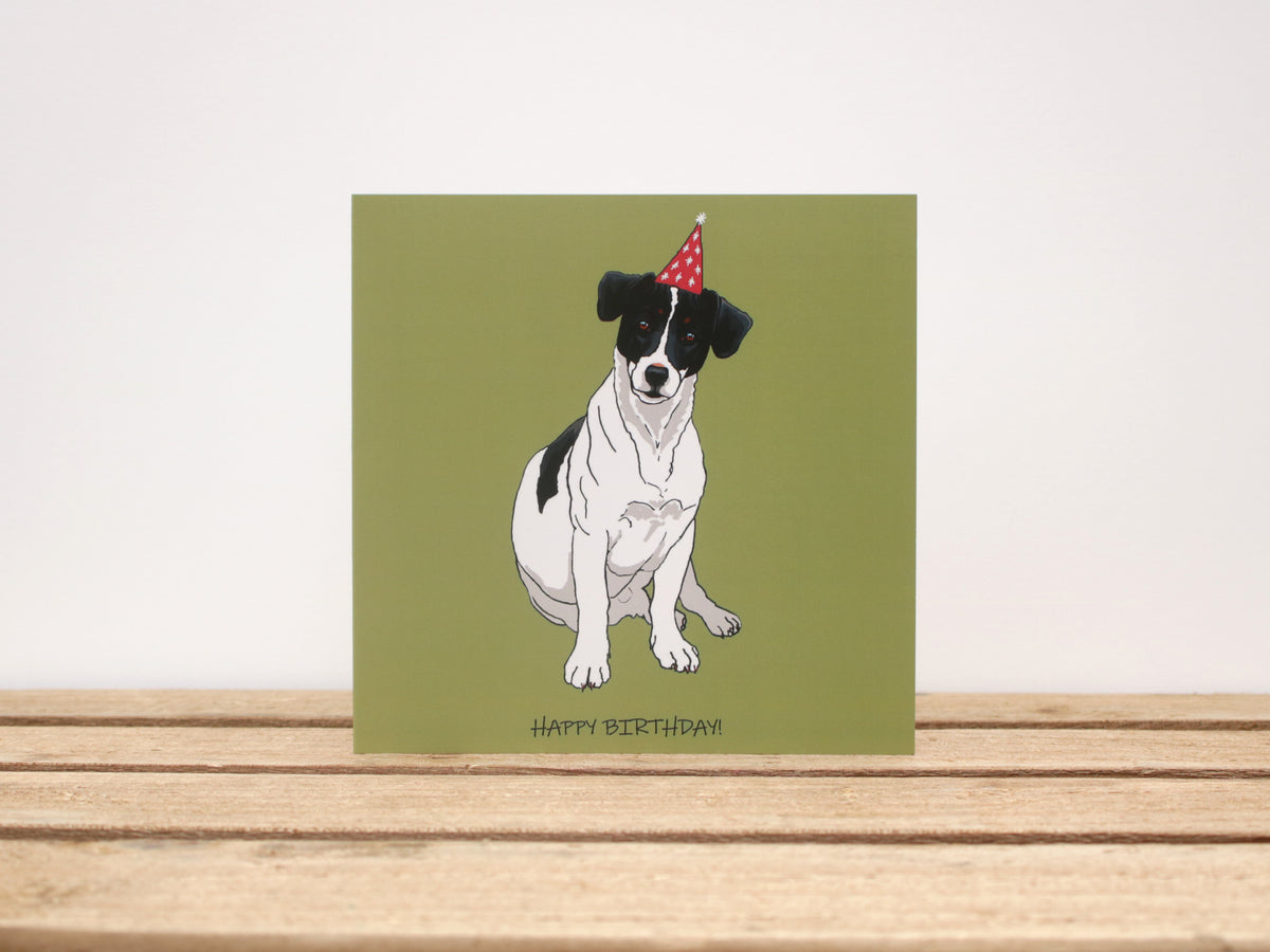 Jack Russell Terrier Birthday card - Black and White – Heather Irvine ...